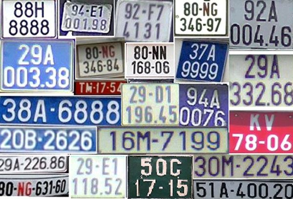 Bảng hay biển số xe máy, ô tô các tỉnh thành cả nước tại Việt Nam